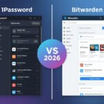 1Password vs Bitwarden 2026 comparison interface side by side