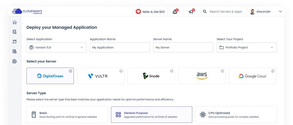 Hostinger vs Cloudways (An Honest Comparison 2026) 2 Cloudways server management dashboard DigitalOcean plan 2026