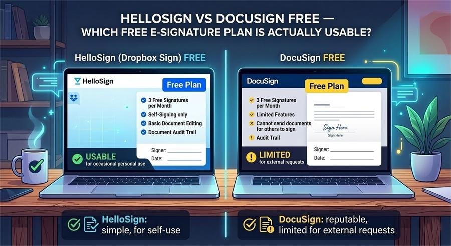 HelloSign vs DocuSign Free