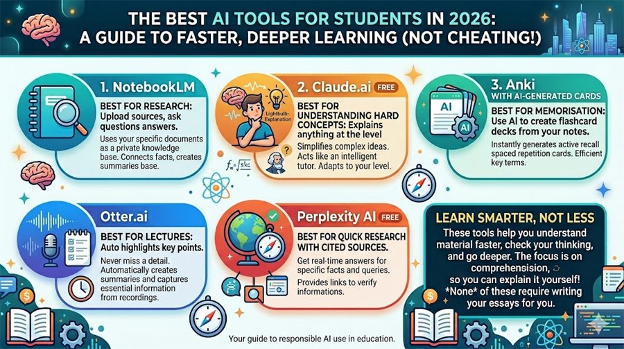 Guide Recommends AI Tools To Improve Student Study