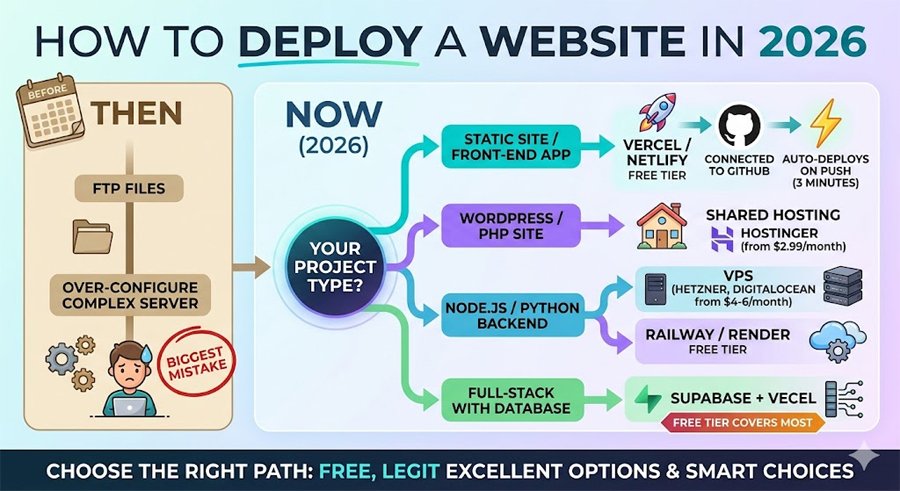 How to Deploy a Website in 2026 – Every Method Compared