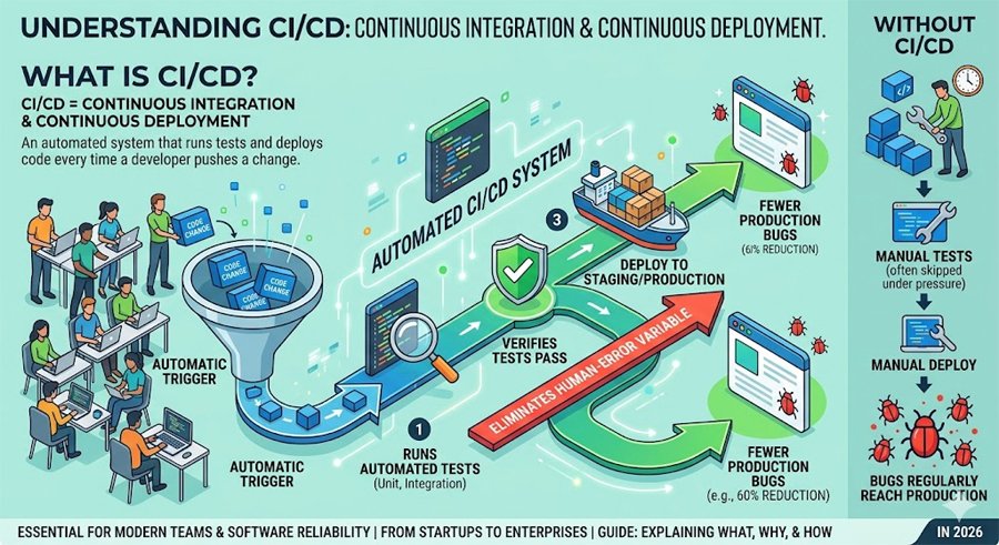 What Is CI/CD? Continuous Integration and Deployment Explained Simply