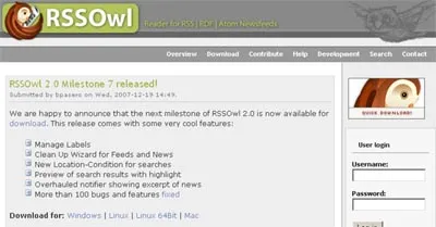RSSOwl - A Java RSS / RDF / Atom Newsreader 9
