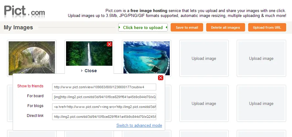 Upload And Share Multiple Images With Pict 5