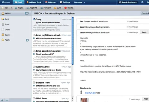 Atmail 6, A Linux Based Webmail Client And Email Solution 16