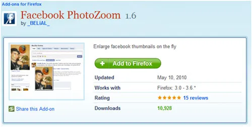 Enlarge Facebook Photos By Hover Mouse Pointer (Firefox+Chrome Plugin) 1