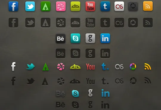 Vibrant Collection Of Fresh And Free Social Media Icon Sets 40