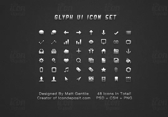40 Symbols, Signs, Glyph And Simple Icon Sets For Your Design 83