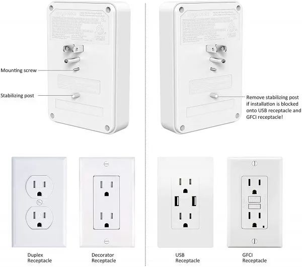 6 outlet, Wall Mount Surge Protector