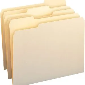 File Folders Letter Size 1/3-Cut Tab Assorted Positions