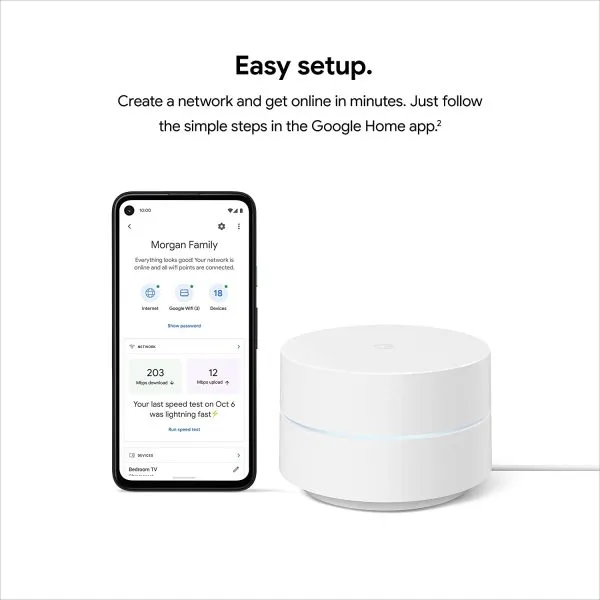 Google Wifi Mesh WiFi System Wifi Router Coverage 4500 Sq Ft 5