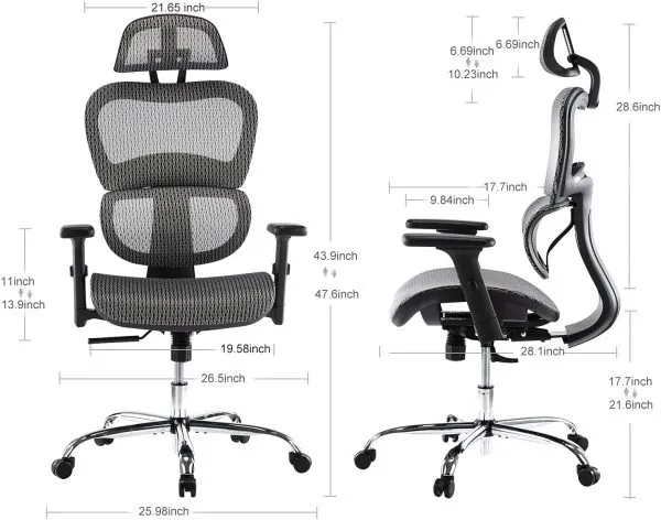 Ergonomic Executive Office Chair with Lumbar Support 5