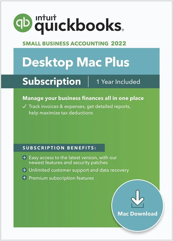 QuickBooks Desktop Mac Plus 2022 Accounting Software for Small Business 1
