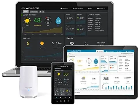 AcuRite Smart Weather Station with Remote Monitoring Compatible with Alexa 2