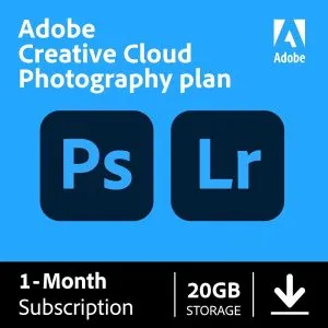 Adobe Creative Cloud Photography plan 20 GB (Photoshop + Lightroom)