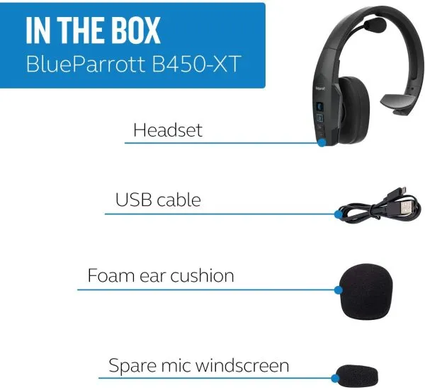 BlueParrott B450-XT Wireless Headset, Noise Cancelling, Up to 24 Hours of Talk Time 2