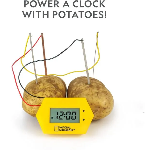 NATIONAL GEOGRAPHIC Battery Making Kit - Potato Clock and Penny Powered Flashlight Science Kit 3