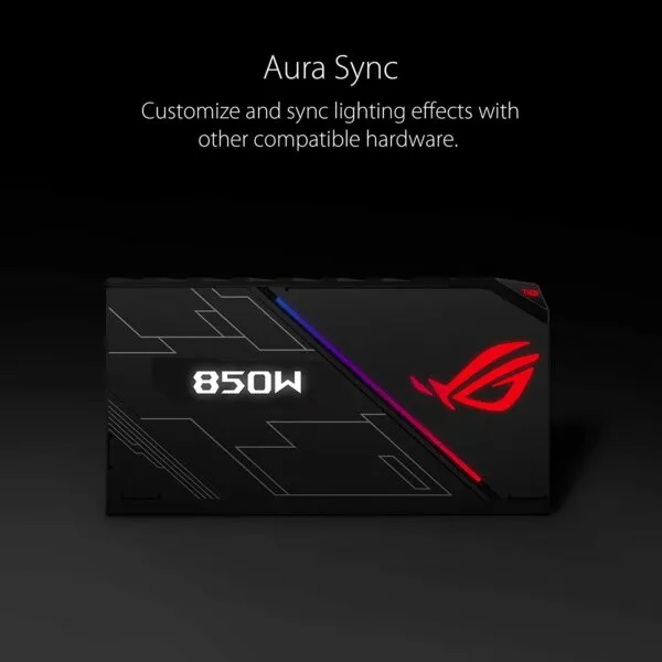 ASUS ROG 850W RGB Power Supply with OLED Power Display LiveDash 3