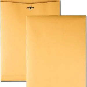 Quality Park 9 x 12 Brown Kraft Clasp Envelopes with Deeply Gummed Flaps, Great for Filing, Storing or Mailing Documents, 28 lb, 100 per Box