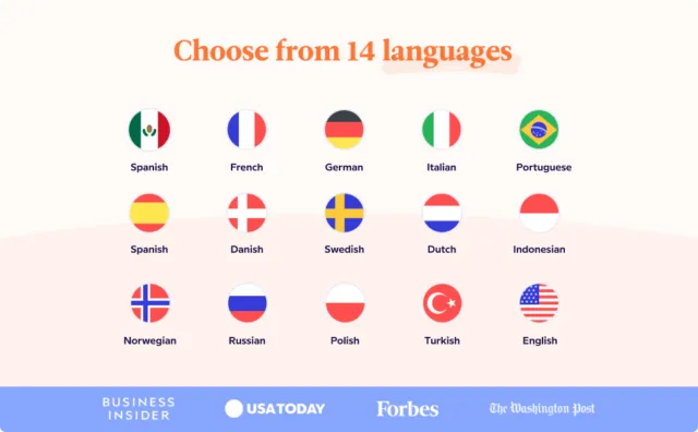 Learn a new language with Babbel